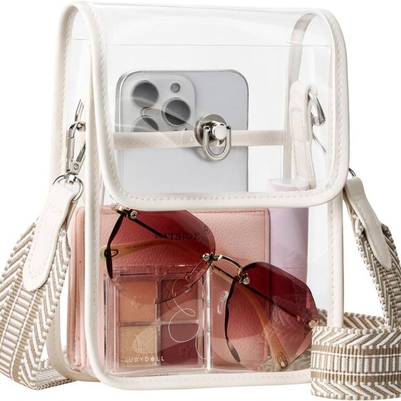 Handbags - Clear Crossbody Bag for Women - Stylish & Durable for Concerts & Festivals